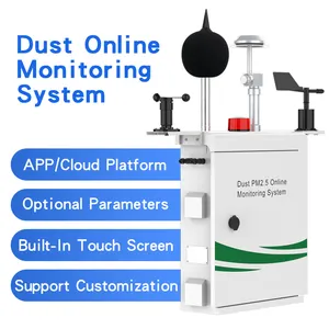 Medidor de partículas PM2.5 PM10, sistema dinámico de muestreo eficiente antiinterferencias de larga duración, sistema de monitoreo de polvo