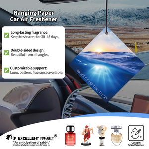 Désodorisant pour voiture Sea Bluer Than Sky, 18% d'huiles essentielles, sans alcool, protection UV, design personnalisé disponible - Product Image 2