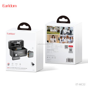 Micrófono inalámbrico Earldom Laval con estuche de carga para creadores de contenido, grabación de video, vlogs, podcasts, YouTube, TikTok - Product Image 4