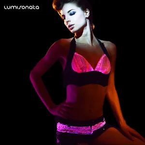 Latest Light Up Lingerie Women's Underwear Set In Led Lights Shiny Lingerie