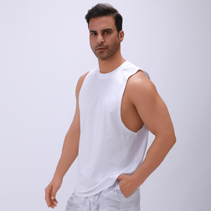 Vêtements de sport pour hommes en polyester spandex de haute qualité en gros homme en cours d'exécution débardeurs de gymnastique - Product Image 4