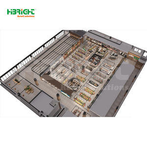 ชุดอุปกรณ์ร้านขายของชำครบวงจร: ชั้นวางสินค้า Highbright, ตู้แช่เครื่องดื่ม และชั้นวางขนมปัง - Product Image 2