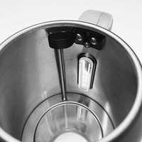 Bouilloire électrique en acier inoxydable avec couvercle transparent pour café, lait, usage domestique et hôtelier