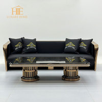 Canapés et fauteuils de luxe modernes pour salon, canapé en cuir véritable rembourré, meubles de salon pour villa