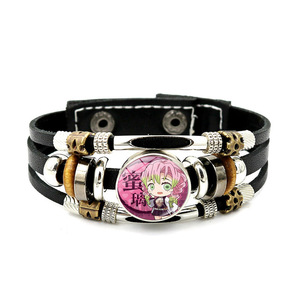 Novedad Atractiva Pulsera de Cuentas con 24 Diseños de Moda para Mujeres y Chicas Brazalete de Cuero con Logo de Anime Nezuko Zenitsu <span class=keywords><strong>Shinobu</strong></span> - Product Image 5