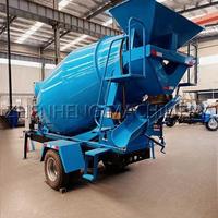 Petite bétonnière remorquable à vendre, réservoir de mélange de béton mobile compact pour projets d'ingénierie avec système hydraulique