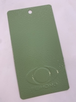 Peinture en poudre polyester électrostatique à effet corona/triбо, époxy, RAL6032 Vert, texture rugueuse sablée, finition froissée