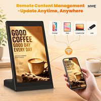 Layar Digital Signage Android MWE US Stock 10.1 Inch HD Glossy dengan Layar Sentuh, Kios WiFi/USB untuk Restoran, Ritel, dan Resepsionis