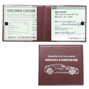 Organizador de Documentos para Vehículo, de PU, para Guantera, Impermeable, Anti-Robo, Plegable, Estilo Urbano Simple, Primavera 2025 - Product Image 5