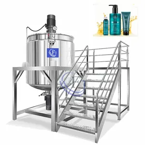 Three layer jacketed heating mixing tank with agitator cuve inox avec melangeur mixer machine
