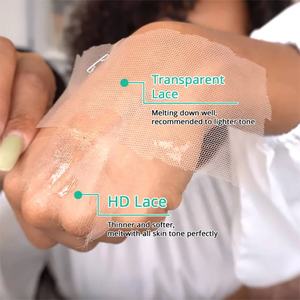 Vente en gros Super Thin HD Lace Frontal Closure HD Lace 13x4 13x6 Frontal Film Transparent HD Lace Frontal Vendeur - Product Image 6