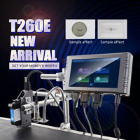 Imprimante jet d'encre électrique industrielle T260E-2 pour marquage en ligne de codes-barres et QR codes TIJ sur plastique/bois/canettes/courroies – Haute performance