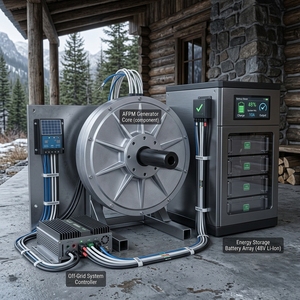 Générateur à flux axial sans noyau de 1 à 100 kW, sans perte de fer, maintient une efficacité élevée en charge partielle - Product Image 5