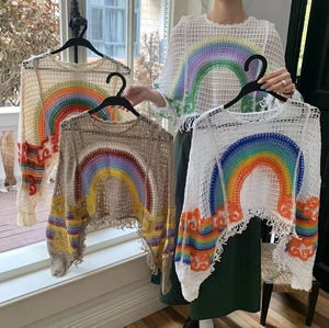 Mới mùa xuân và mùa thu móc áo len rỗng với tua bên ngoài áo vòng cổ lỏng lớp hàng đầu - Product Image 5