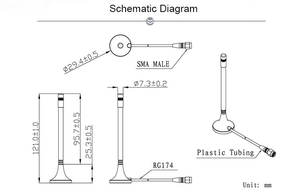 Antenne de routeur 3G 4G LTE JCG016L 698-868Mhz 1850-2655Mhz avec câble RG174 et connecteur MCX - Product Image 6