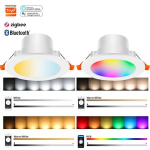 Downlight LED encastré SMD2835 RGB à intensité variable, changement de température de couleur (CCT), contrôle intelligent Zigbee Tuya - Product Image 3