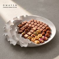 Assiette à fruits en céramique Omaysn, assiettes en forme de fruits en céramique, assiettes à fruits en porcelaine, assiettes contemporaines pour table à manger organique