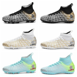 <span class=keywords><strong>Scarpe</strong></span> <span class=keywords><strong>da</strong></span> <span class=keywords><strong>Calcio</strong></span> Alte Unisex per Studenti, Bicolore, con Tacchetti AG per Erba Sintetica, Taglie Grandi 46 47 48, per Competizione e Allenamento - Product Image 2