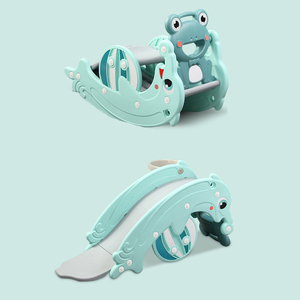 更新<span class=keywords><strong>3</strong></span>合1多功能室内婴儿摇马椅儿童滑梯 - Product Image 1