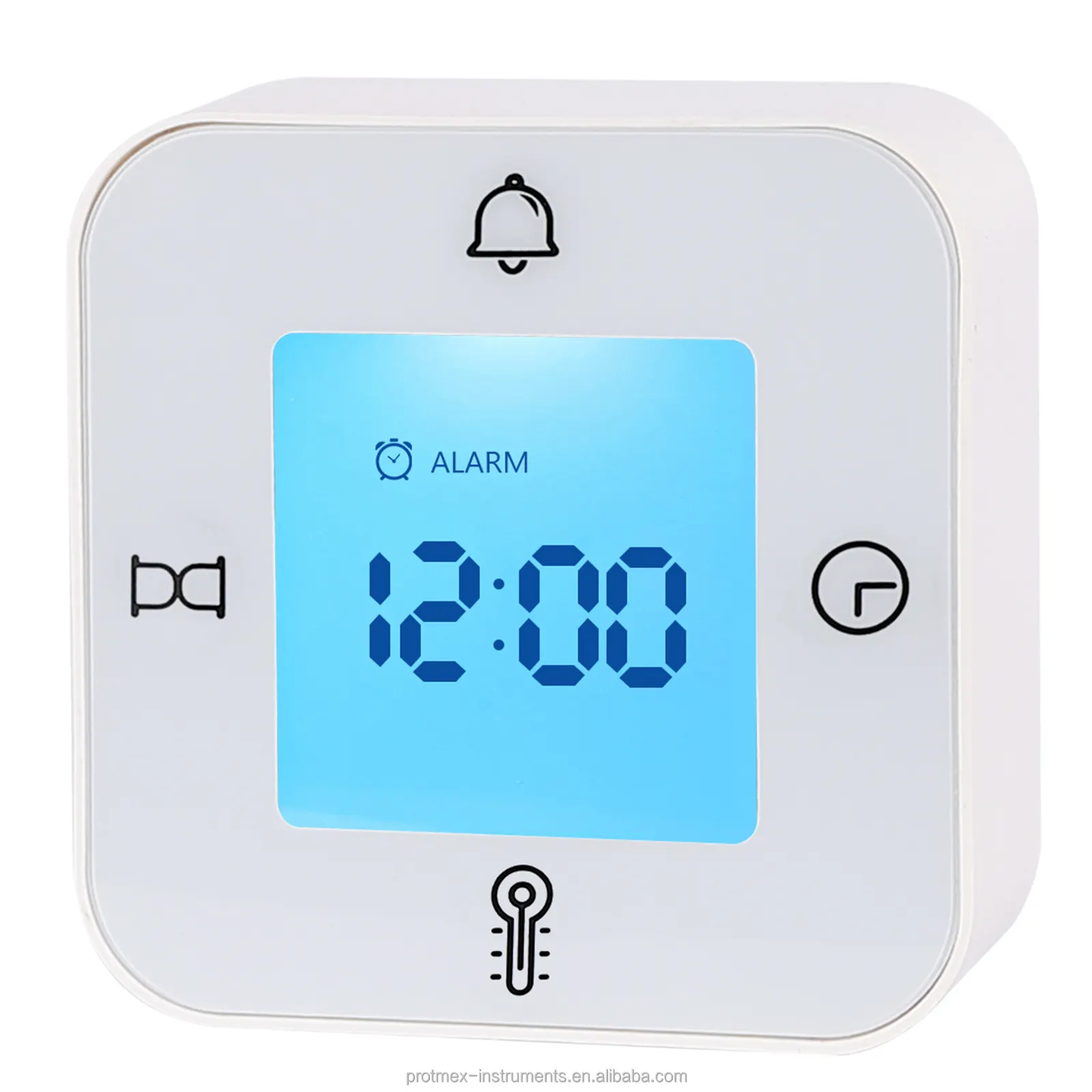 Promotional Multifunction Alarm Clock Digital Timer Temperature Calendar Desktop Alarm Clock Square ABS Electronic Clock Concise