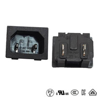 Prise d'alimentation IEC C18, prise de courant AC-18, prise mâle à 2 broches, prise AC C18 pour utilisation dans les équipements de contrôle industriel