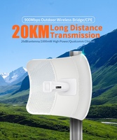Pont sans fil point à point étanche IP65 20 km, antenne 32 dBi, 5,8 GHz, 900 Mbps, prise en charge PoE 24 V, point d'accès extérieur