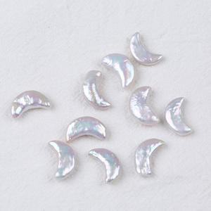 Perles de culture d'eau douce naturelles, forme baroque, lune, non poreuses, pour la création de bijoux DIY - Product Image 1