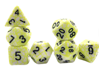 Collection de dés de jeu de rôle en pierre précieuse Marble Essence, 7 pièces |   Dés polyédriques à texture de pierre en 6 couleurs |   Fabrication de dés RPG sur mesure OEM
