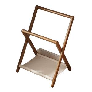 Porte-vêtements simple en bambou pour la maison, petit support de sol pour pantalons, gain de place, pour usage quotidien - Product Image 1