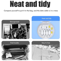 Kit de Câbles de Recharge USB Multiples avec Adaptateur 60W, Charge Rapide USB Type-C et Micro-Câble avec Support de Carte SIM pour les Voyages