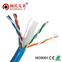 Cable LAN Cat6 UTP para interiores y exteriores, 23 AWG, 4 pares, 305 m (1000 pies), 0.56, con certificación BC CU, que pasa la prueba.