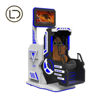 LeaderDream último asiento único 9D deporte interior adultos niños juego de disparos realidad Virtual VR 360 silla simulador de vuelo