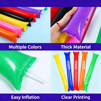 Bâton de bruit gonflable en plastique personnalisé avec logo pour événements sportifs, bâton de supporter pour l'ambiance d'équipe
