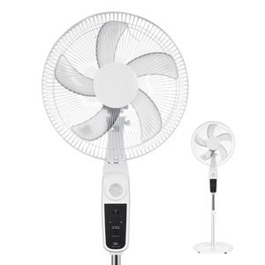 Ventilador recargable de alambre de cobre con luz LED, ventiladores solares Batary Fane de 12 voltios para el hogar, 18 pulgadas - Product Image 1