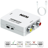 Vente en gros 1080p Audio Vidéo 3 Rca Mini Av2hdmi Composite Cvbs 3rca Vga Av Rca Vers Hdmi Hd Adaptateur Convertisseur Pour Vieux Hdtv