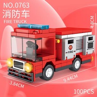 Superbe Ensemble de Blocs de Construction Urbains DIY MOC en Plastique ABS à l'Échelle 1:12 : Voitures de Sport, Autobus Scolaires, Camions de Pompiers et Véhicules Tout-Terrain - Éducatif