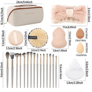 ชุดอุปกรณ์แต่งหน้า36ชิ้นแปรงแต่งหน้าสังเคราะห์ที่คาดผมฟองน้ำรองพื้นแบบนุ่มออกแบบโลโก้ได้ตามต้องการ - Product Image 2