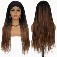 Perruque longue sans colle de 26 pouces avec bandeau, en fibre haute température, lisse, pour femme, fabriquée à la machine, extension de cheveux résistante à la chaleur 150%