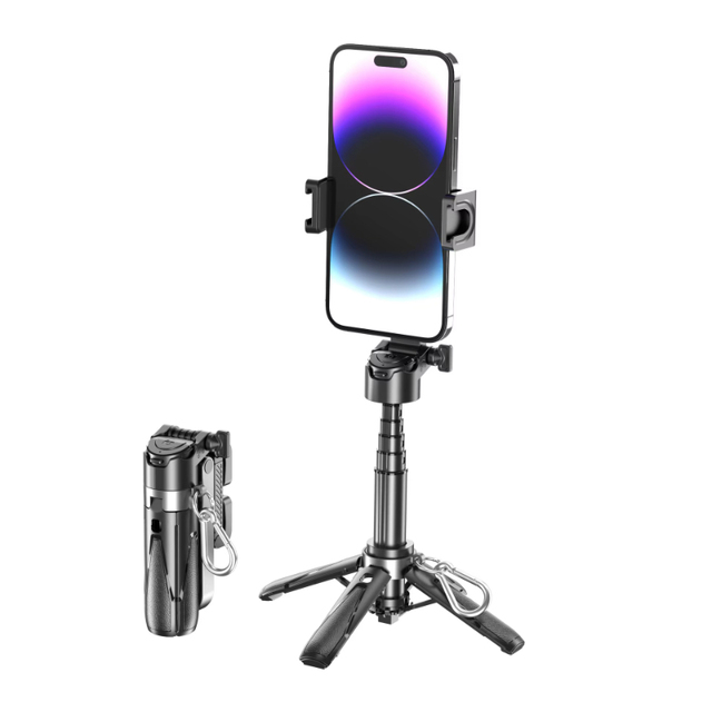 3 in 1 P15 Mini Selfie Stick with Detachable Remote Control Phone Stand for Vlogging Tripod Design