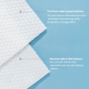 Asciugamani Viso Monouso a Rapido Assorbimento in Tessuto Non Tessuto di Cotone Spunlace per Salviette Umidificate - Product Image 2