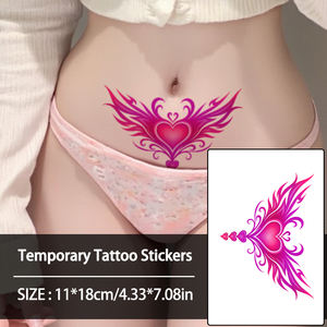CC último realista colorido tatuajes temporales arte corporal flor cuello Sexy súcubo cintura clavícula vientre tatuajes temporales - Product Image 5