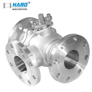 วาล์วหมุนพวงมาลัยสามทางแบบแมนนวล, วาล์วหมุนพวงมาลัยแบบ LT ทำจากสเตนเลสหน้าแปลน304สำหรับน้ำขนาดกลาง - Product Image 6