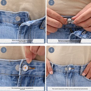 <span class=keywords><strong>Pantalon</strong></span> <span class=keywords><strong>de</strong></span> taille réglable <span class=keywords><strong>de</strong></span> printemps Jeans Bouton Couture gratuite Réglable Rétractable Extension <span class=keywords><strong>de</strong></span> taille Bouton Extenseur <span class=keywords><strong>de</strong></span> ceinture - Product Image 3