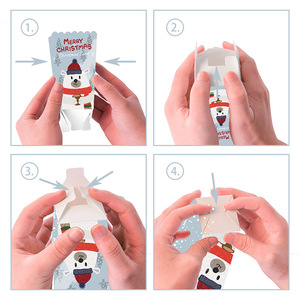 Boîtes d'emballage alimentaire en papier rectangulaires pliables personnalisées pour Noël, jetables, pour frites, pop-corn et autres aliments rapides - Product Image 4