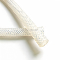Tuyau en silicone tressé renforcé de qualité alimentaire, résistant aux hautes températures (-40~+260°C), épaisseur de paroi de 1,2 mm, diamètres de 6 mm, 8 mm et 1 pouce, à découper
