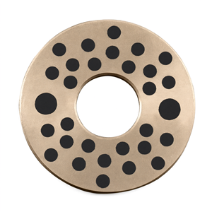 Rondelle de butée autolubrifiante JTW en bronze-graphite, lubrifiant solide pour charge axiale et glissement - Product Image 2