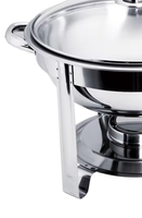 Golden Ware 5L Commerciële Buffet Restaurant Luxe Ovale Rvs Elektrische Chafing Dish Met Glazen Deksel