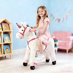 <span class=keywords><strong>Cavallo</strong></span> a Dondolo Unicorno per Bambini <span class=keywords><strong>Giocattolo</strong></span> di Peluche <span class=keywords><strong>Cavalcabile</strong></span> - Product Image 2