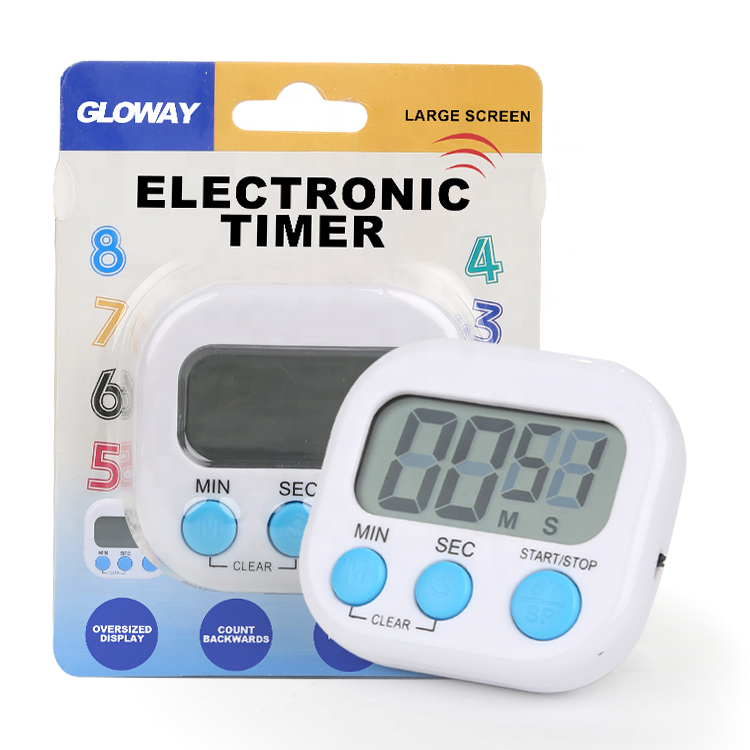 Gloway tombol ST/SP, dudukan dapat ditarik fungsi memori Alarm keras magnetik Digital jam dapur Timer untuk memasak