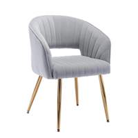 Fauteuil rembourré en métal noir durable avec revêtement beige ou tissu personnalisé pour restaurant